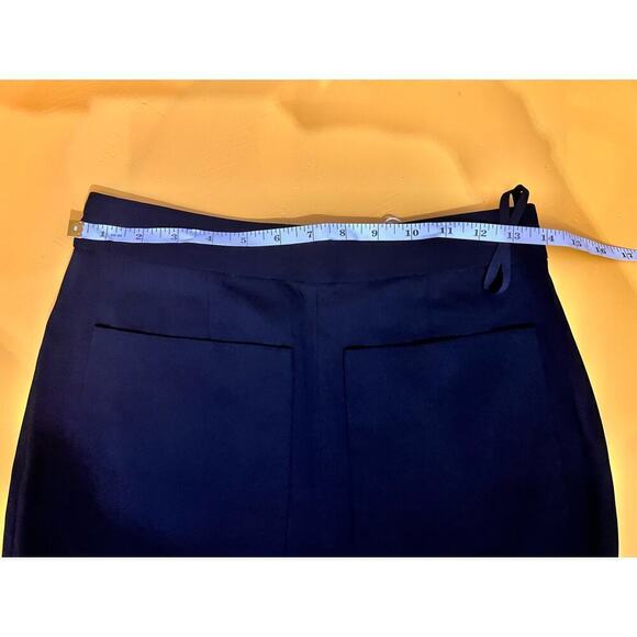 NWT L'Agence Pencil Skirt Knee Length Front Slit Pockets Black Womens Size 6 - Picture 6 of 7